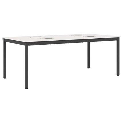 Matbord Vit 200 x 100 x 75 cm Massiv furu