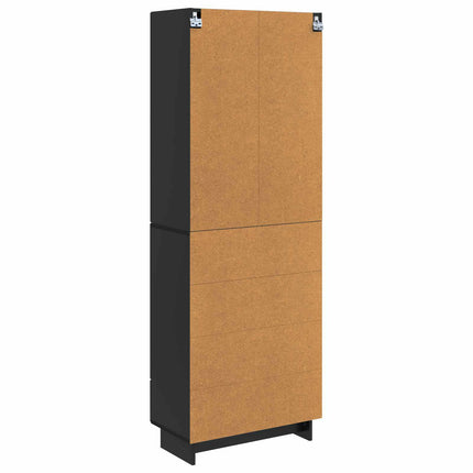 Skåpset 2 pcs Svart 66 x 34,5 x 95 cm Konstruerat trä