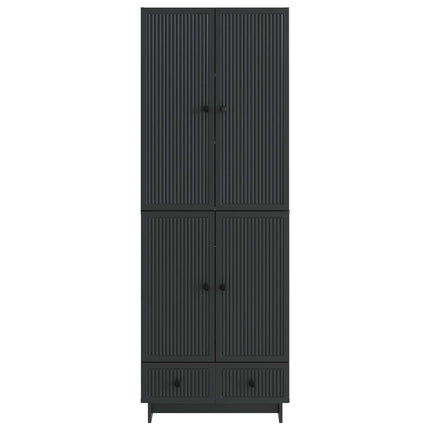 Skåpset 2 pcs Svart 66 x 34,5 x 95 cm Konstruerat trä