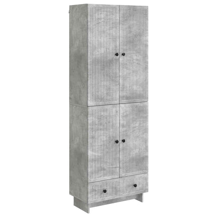 Skåpset 2 pcs Betonggrå 66 x 34,5 x 95 cm Konstruerat trä