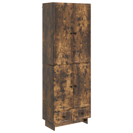 Skåpset 2 pcs Rökt ek 66 x 34,5 x 95 cm Konstruerat trä