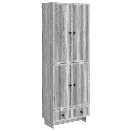 Skåpset 2 pcs Grå Sonoma 66 x 34,5 x 95 cm Konstruerat trä
