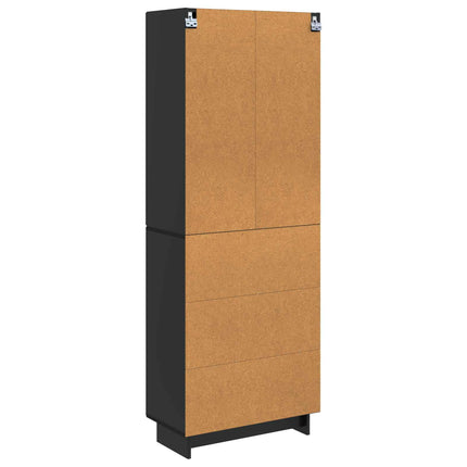 Skåpset 2 pcs Svart 66 x 34,5 x 90 cm Konstruerat trä