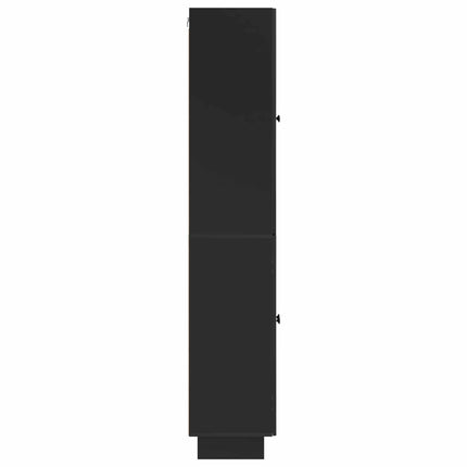Skåpset 2 pcs Svart 66 x 34,5 x 90 cm Konstruerat trä