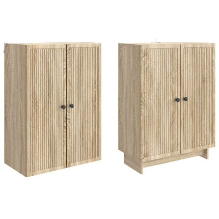 Skåpset 2 pcs Sonoma-ek 66 x 34,5 x 90 cm Konstruerat trä