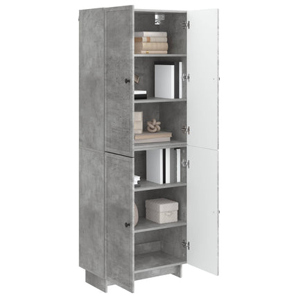 Skåpset 2 pcs Betonggrå 66 x 34,5 x 90 cm Konstruerat trä