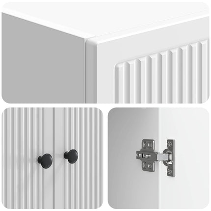 Skåpset 2 pcs Vit högglans 66 x 34,5 x 90 cm Konstruerat trä