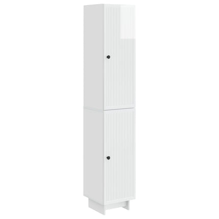 Skåpset 2 pcs Vit högglans 34,5 x 33 x 90 cm Konstruerat trä