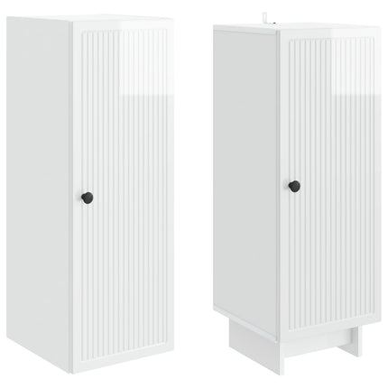 Skåpset 2 pcs Vit högglans 34,5 x 33 x 90 cm Konstruerat trä