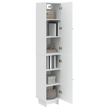Skåpset 2 pcs Vit högglans 34,5 x 33 x 90 cm Konstruerat trä