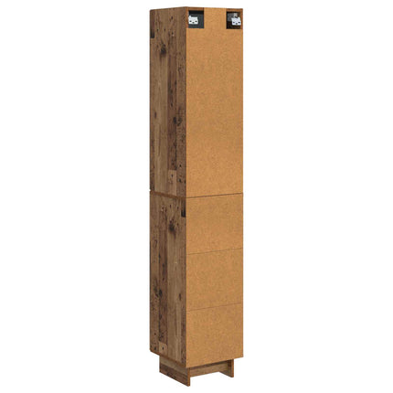 Skåpset 2 pcs Gammalt trä 34,5 x 33 x 90 cm Konstruerat trä