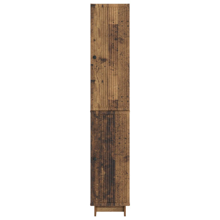 Skåpset 2 pcs Gammalt trä 34,5 x 33 x 90 cm Konstruerat trä