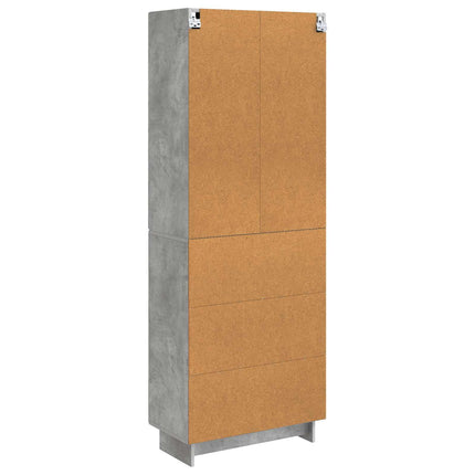 Skåpset 2 pcs Betonggrå 66 x 34,5 x 90 cm Konstruerat trä