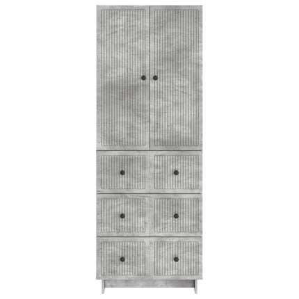 Skåpset 2 pcs Betonggrå 66 x 34,5 x 90 cm Konstruerat trä