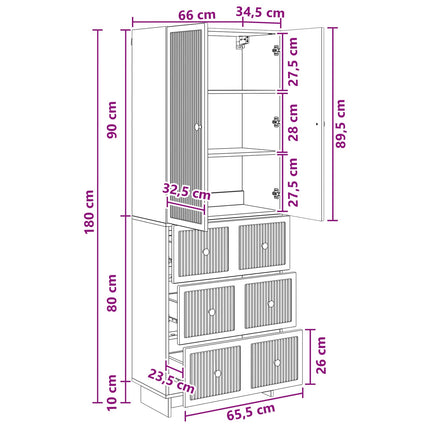 Skåpset 2 pcs 66 x 34,5 x 90 cm Konstruerat trä