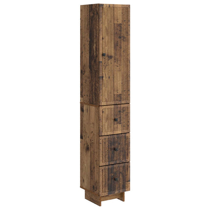Skåpset 2 pcs Gammalt trä 33 x 34,5 x 90 cm Konstruerat trä