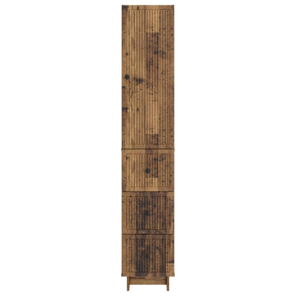 Skåpset 2 pcs Gammalt trä 33 x 34,5 x 90 cm Konstruerat trä