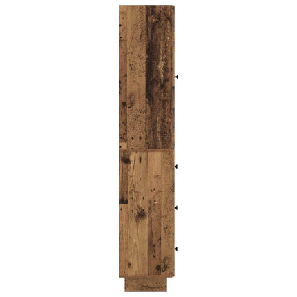 Skåpset 2 pcs Gammalt trä 33 x 34,5 x 90 cm Konstruerat trä
