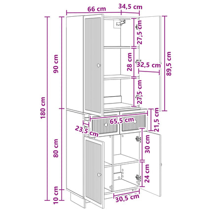 Skåpset 2 pcs 66 x 34,5 x 90 cm Konstruerat trä