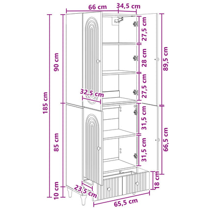 Skåpset 2 pcs Konstruerat trä