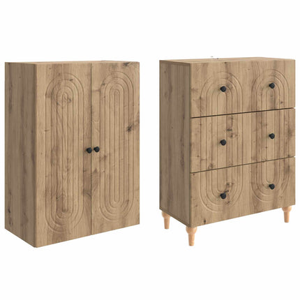 Skåpset 2 pcs 66 x 34,5 x 90 cm Konstruerat trä