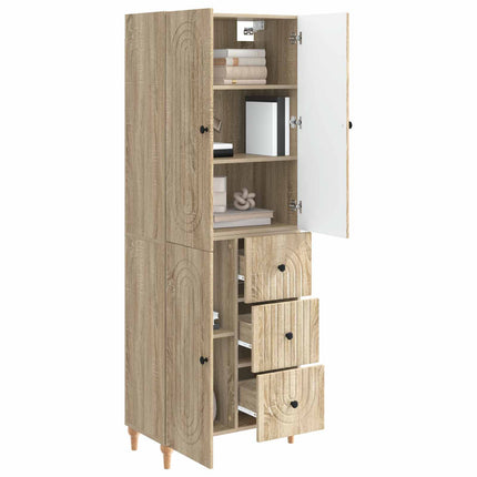 Skåpset 2 st Sonoma-ek 66 x 34,5 x 90 cm Konstruerat trä