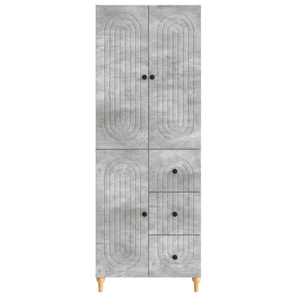 Skåpset 2 st Betonggrå 66 x 34,5 x 90 cm Konstruerat trä