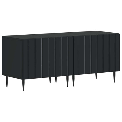 5-delars LED TV-bänk Svart Konstruerat trä