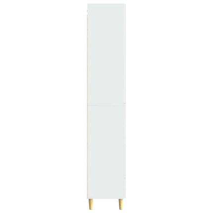 Skåpset 2 pcs Vit högglans 66 x 34,5 x 95 cm Konstruerat trä