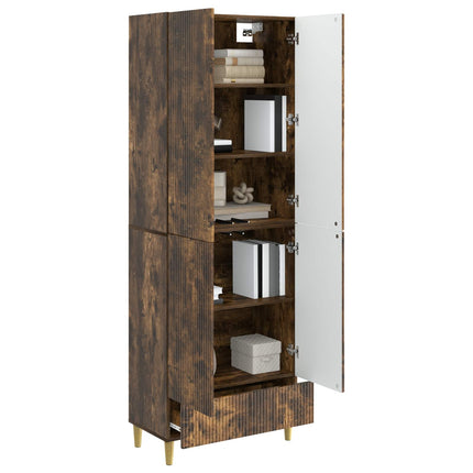 Skåpset 2 pcs Rökt ek 66 x 34,5 x 95 cm Konstruerat trä