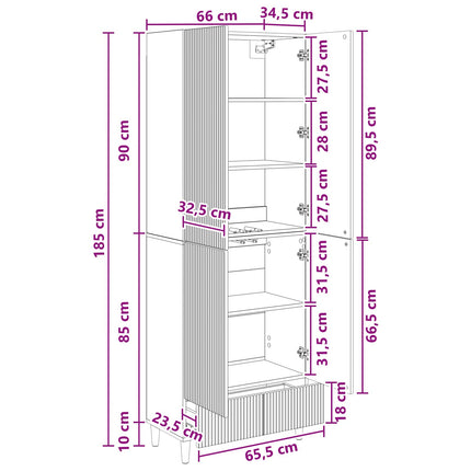 Skåpset 2 pcs 66 x 34,5 x 95 cm Konstruerat trä