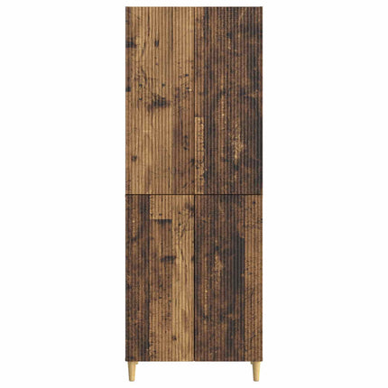 Skåpset 2 pcs Gammalt trä 66 x 34,5 x 90 cm Konstruerat trä