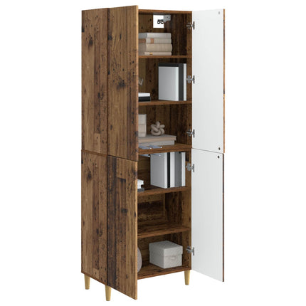Skåpset 2 pcs Gammalt trä 66 x 34,5 x 90 cm Konstruerat trä