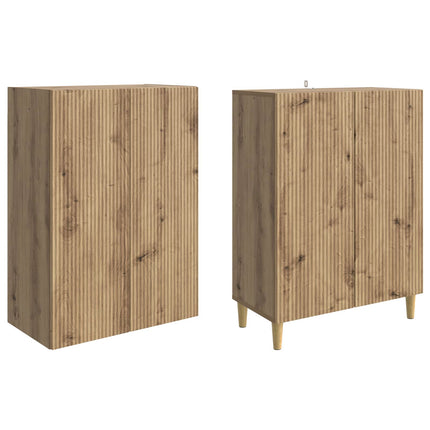 Skåpset 2 pcs Artisan-ek 66 x 34,5 x 90 cm Konstruerat trä