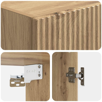 Skåpset 2 pcs 33 x 34,5 x 90 cm Konstruerat trä