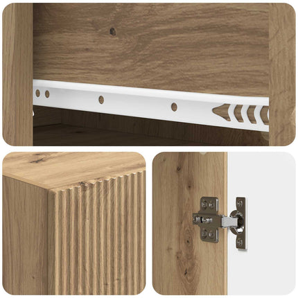 Skåpset 2 pcs 33 x 34,5 x 90 cm Konstruerat trä