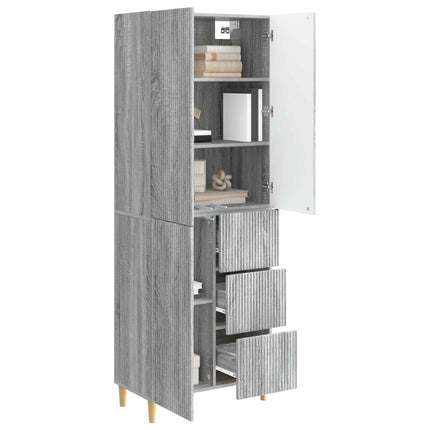 Skåpset 2 pcs Grå Sonoma 66 x 34,5 x 90 cm Konstruerat trä