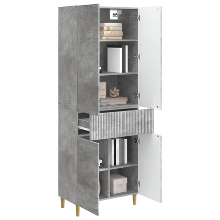 Skåpset 2 pcs Betonggrå 66 x 34,5 x 90 cm Konstruerat trä