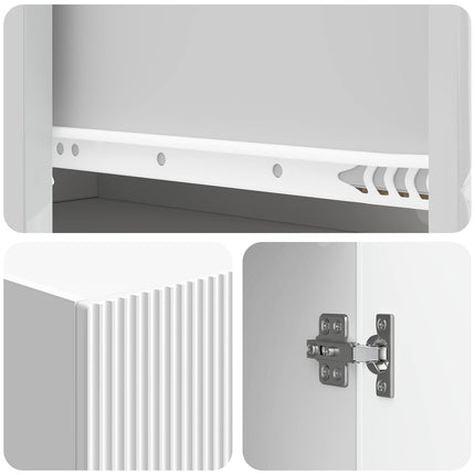 Skåpset 2 pcs Vit högglans 66 x 34,5 x 90 cm Konstruerat trä