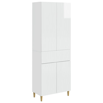 Skåpset 2 pcs Vit högglans 66 x 34,5 x 90 cm Konstruerat trä