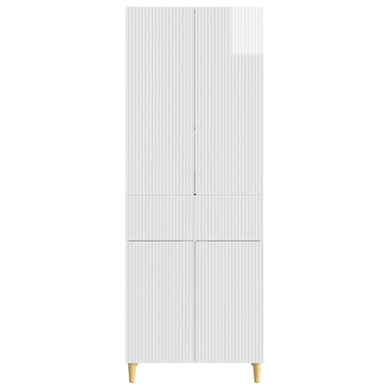 Skåpset 2 pcs Vit högglans 66 x 34,5 x 90 cm Konstruerat trä