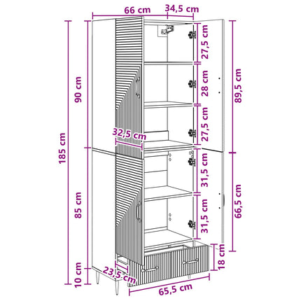 Skåpset 2 pcs 66 x 34,5 x 95 cm Konstruerat trä