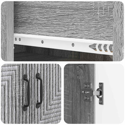 Skåpset 2 pcs 66 x 34,5 x 95 cm Konstruerat trä