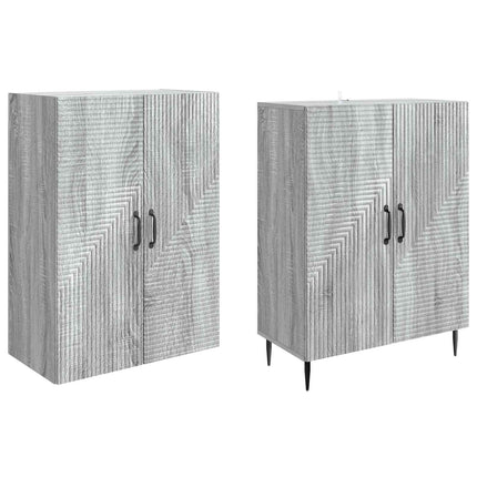 Skåpset 2 pcs Grå Sonoma 66 x 34,5 x 89,5 cm Konstruerat trä