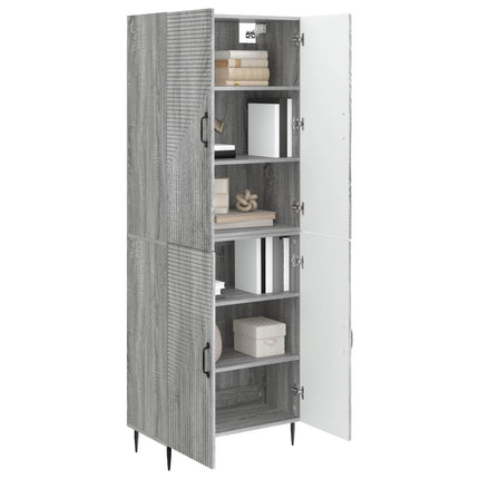 Skåpset 2 pcs Grå Sonoma 66 x 34,5 x 89,5 cm Konstruerat trä