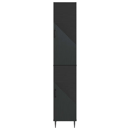 Skåpset 2 pcs Svart 33 x 34,5 x 89,5 cm Konstruerat trä