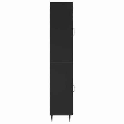 Skåpset 2 pcs Svart 33 x 34,5 x 89,5 cm Konstruerat trä