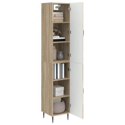 Skåpset 2 pcs Sonoma-ek 33 x 34,5 x 89,5 cm Konstruerat trä