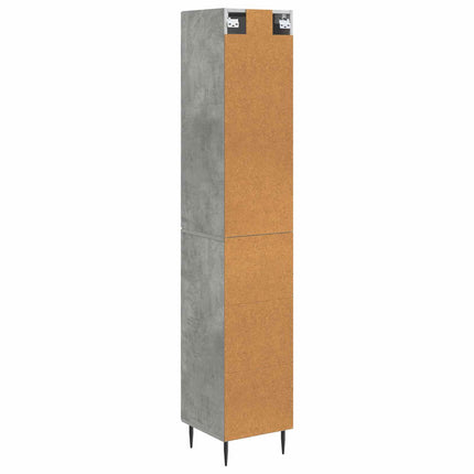 Skåpset 2 pcs Betonggrå 33 x 34,5 x 89,5 cm Konstruerat trä