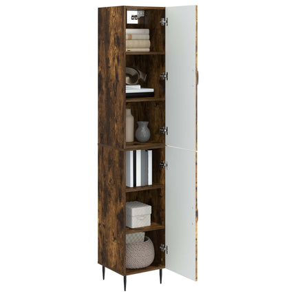 Skåpset 2 pcs Rökt ek 33 x 34,5 x 89,5 cm Konstruerat trä